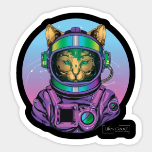 cat in the space Sticker